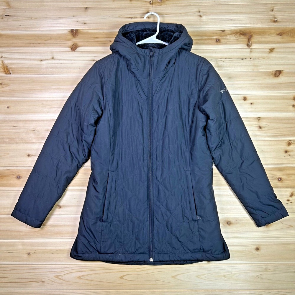 Columbia Black Hooded Ski Snow Jacket
